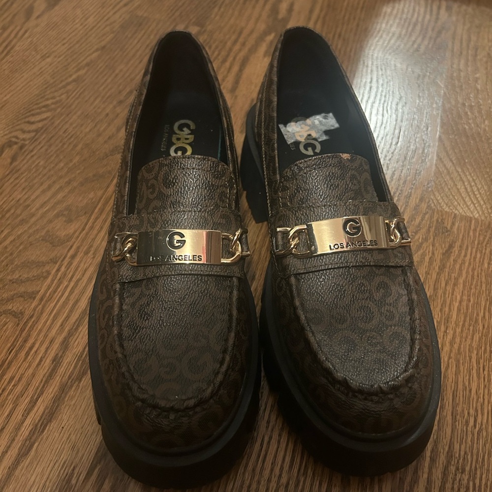 GBG Los Angeles Patterned Brown Loafers